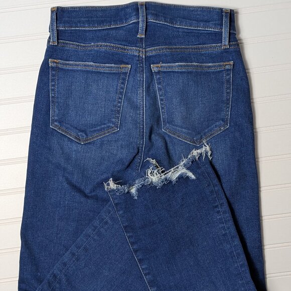 2 For $30 LOFT The Kick Crop Jeans Medium Blue Stretch 26/2 Petite - Picture 4 of 7